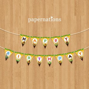 HBD Lion King Bunting Flag